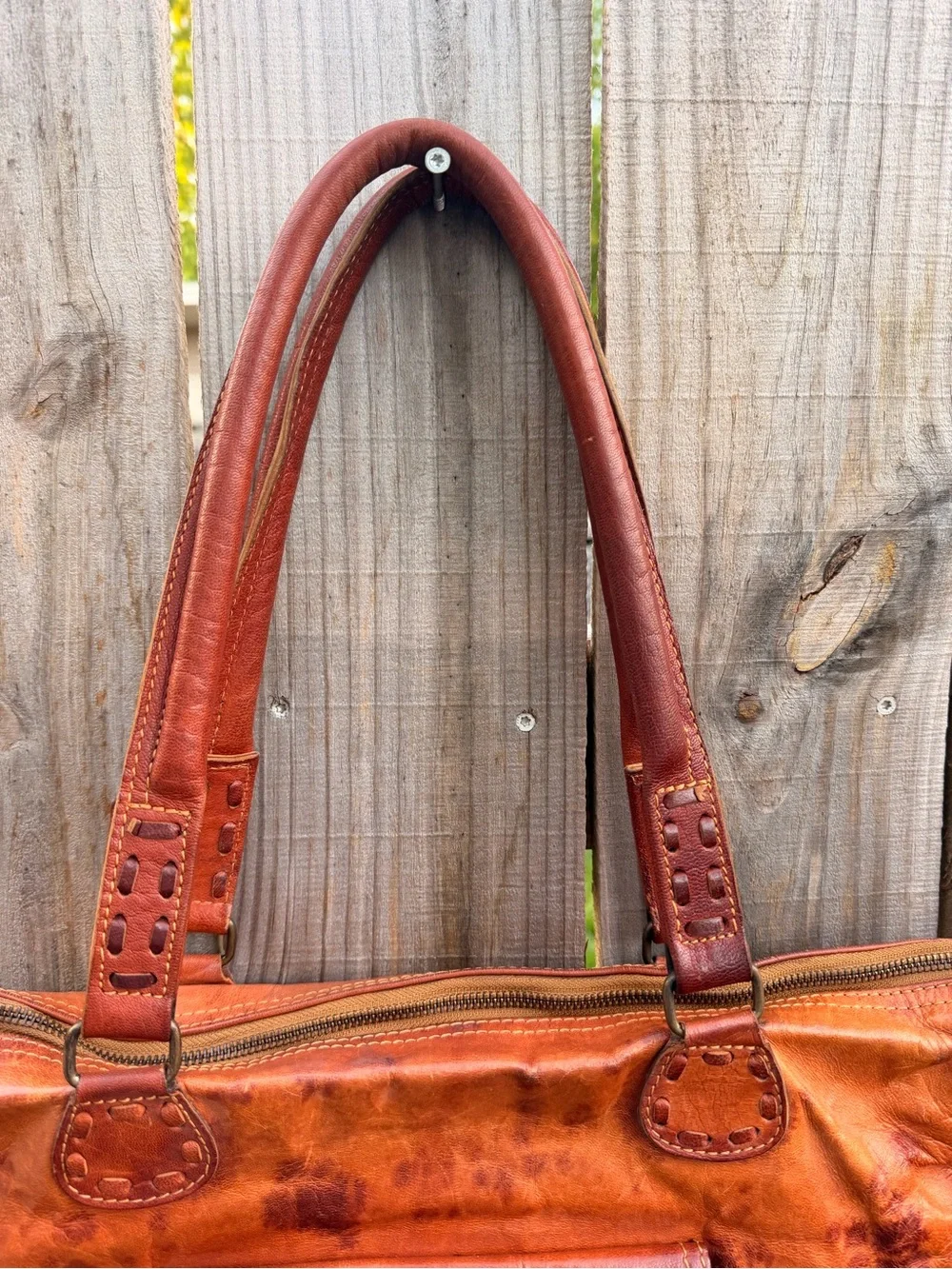 Noonday Collection Cognac Brown Leather Tote